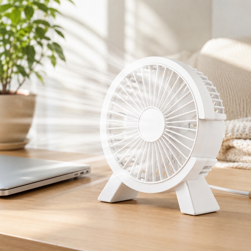 Home Office Tech Gadgets - Mini Ventilatore da Tavolo Ricaricabile USB,