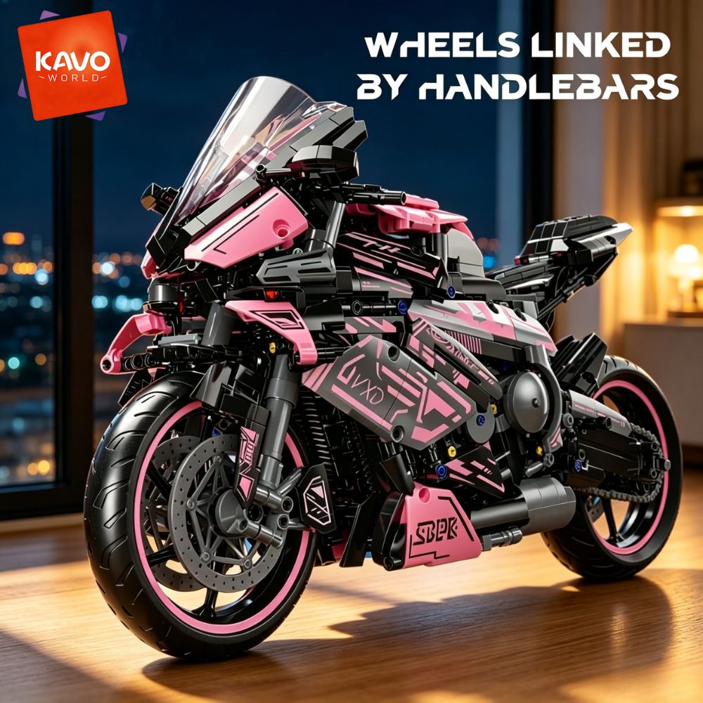 Office Tech Certification - KAVOWORLD Modellino Moto in Blocchi da