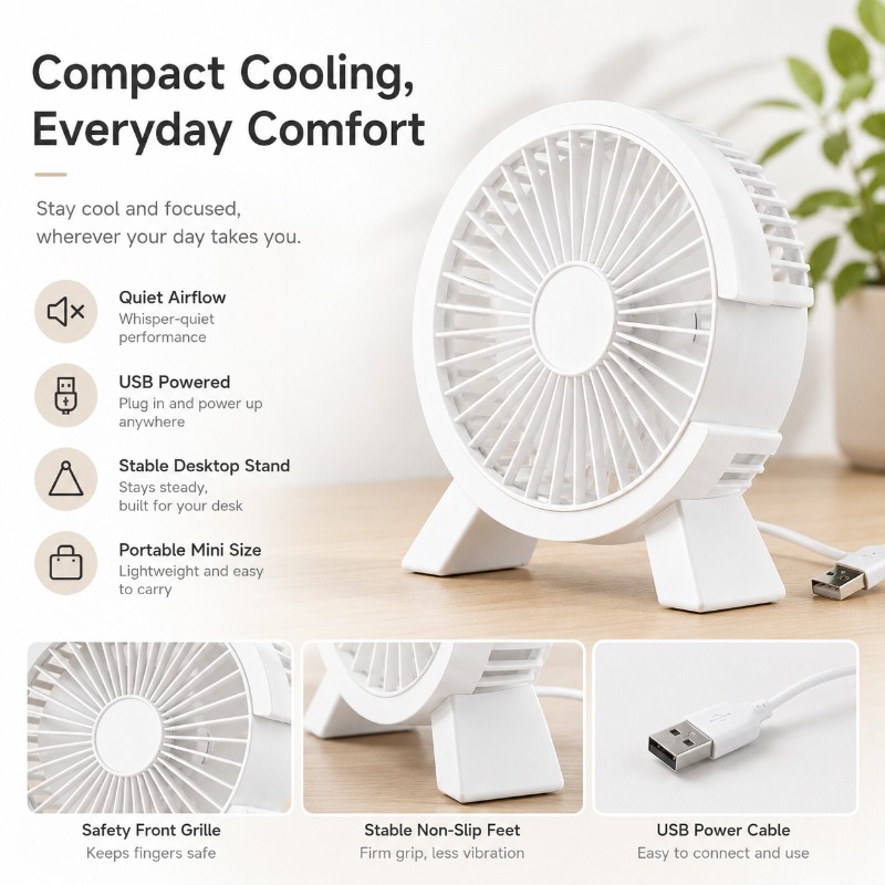 Mini Ventilatore da Tavolo Ric - Home Office Tech Gadgets recensione e prezzo